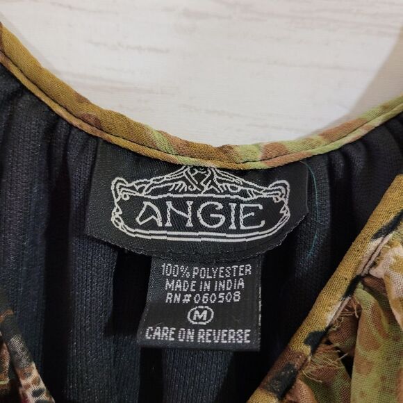 Angie Mixed Print One Shoulder Ruffle Dress Animal Floral Tagged M Fits Small - Picture 9 of 10